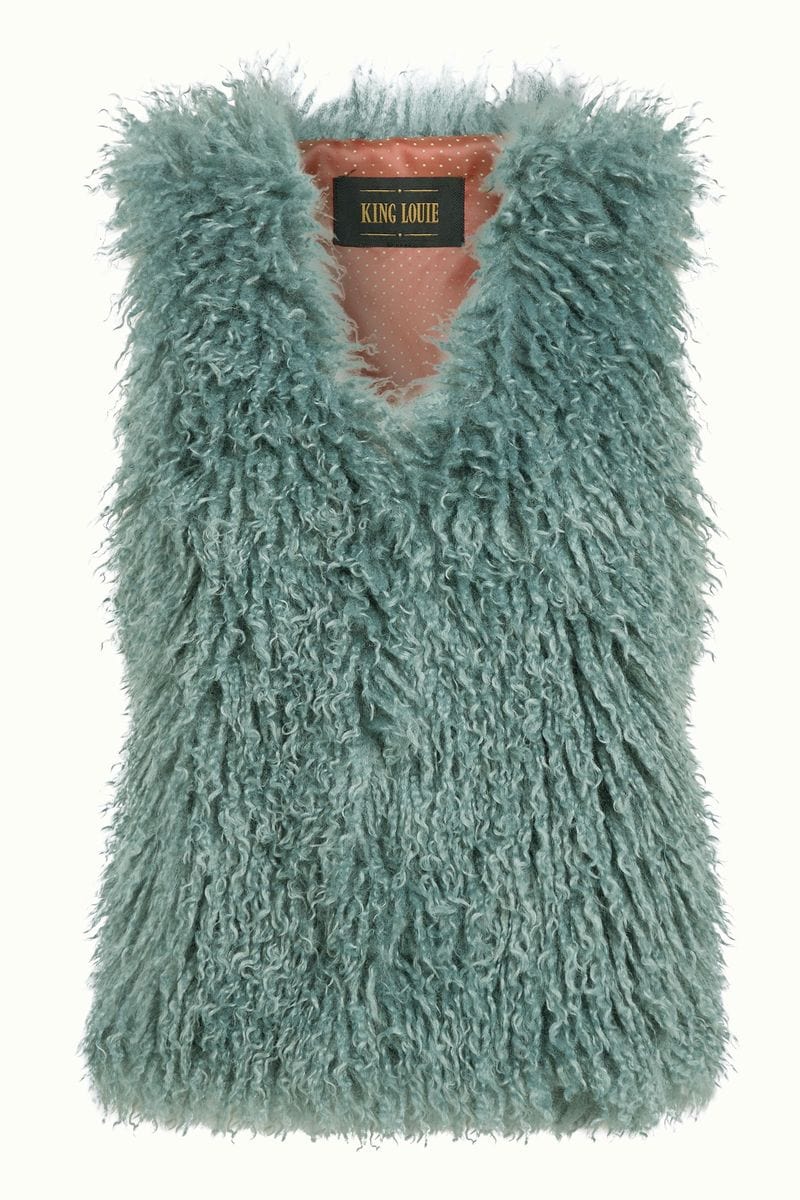 King Louie Coats Cilla Gilet Empire In Silver Green