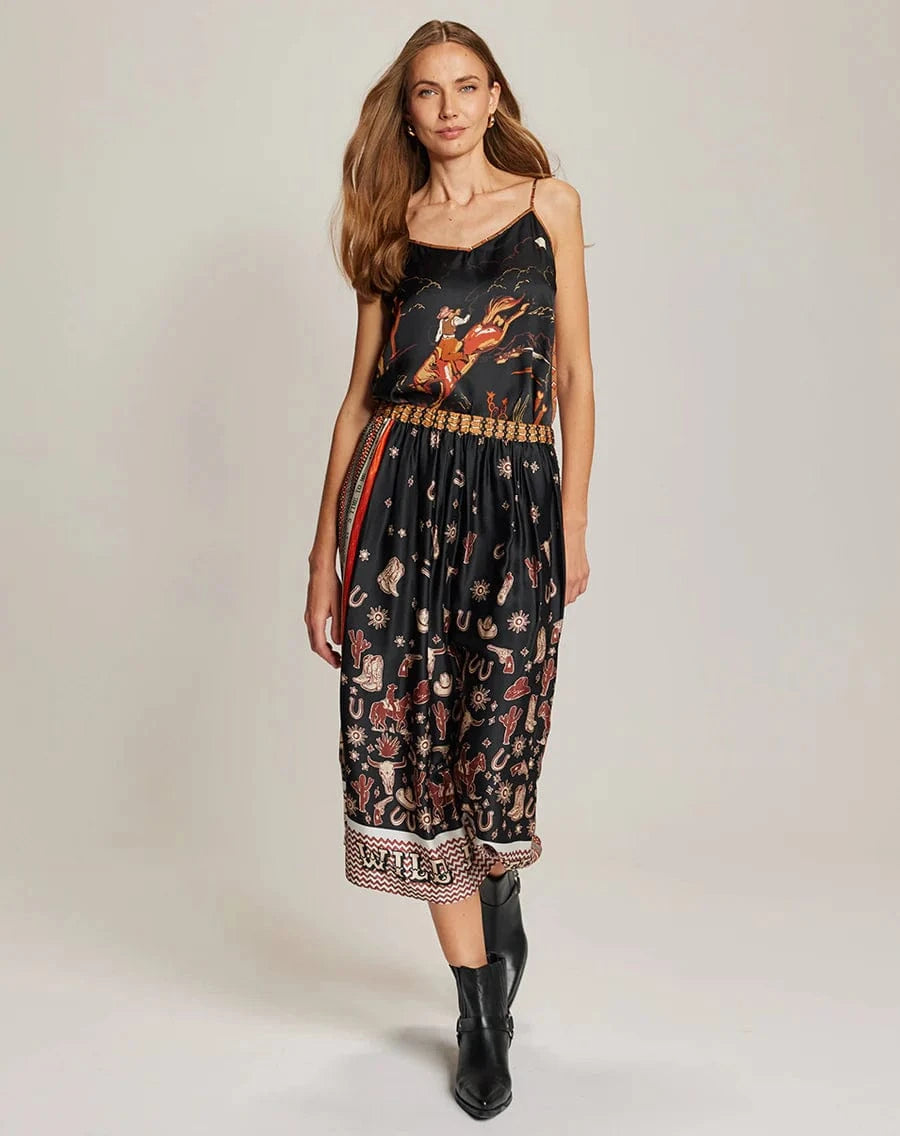 Me369 Skirts Vanessa Rodeo Midi Skirt