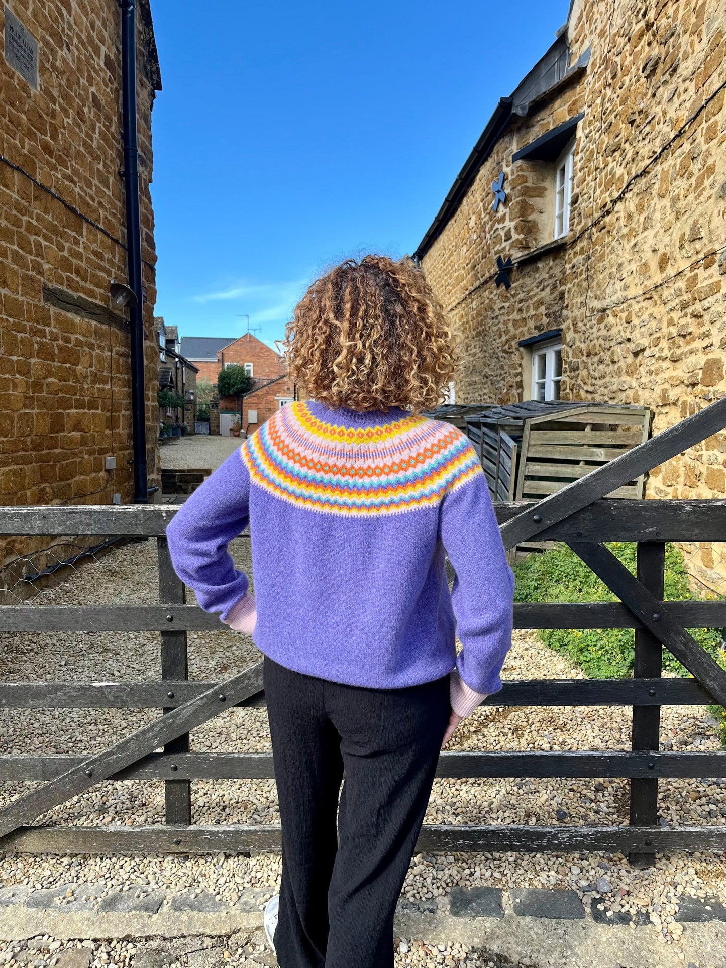 NELLIE&DOVE Jumpers Happy Fairisle Jumper in Heather
