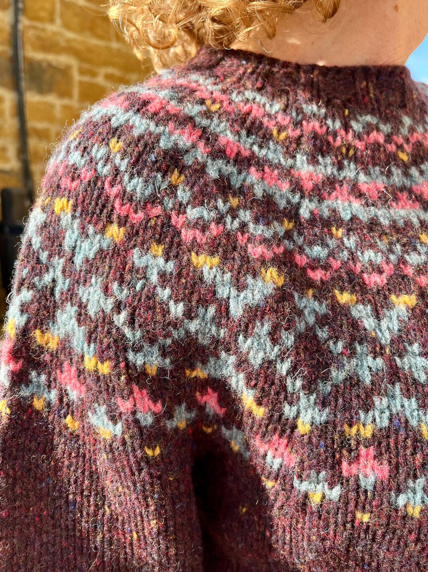 NELLIE&DOVE Jumpers Tweedy Fairisle Jumper in Port