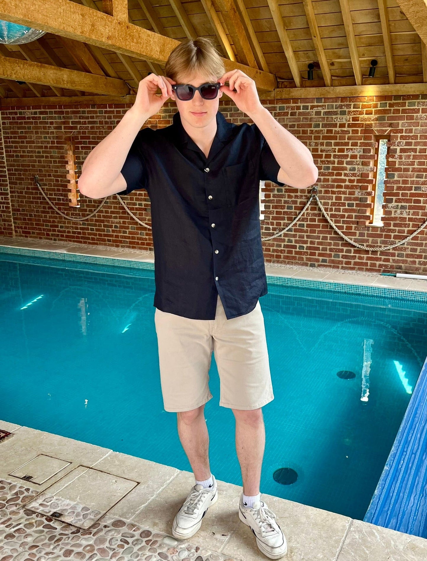 SAND - Mens Mens Shirts Midnight Linen Shirt