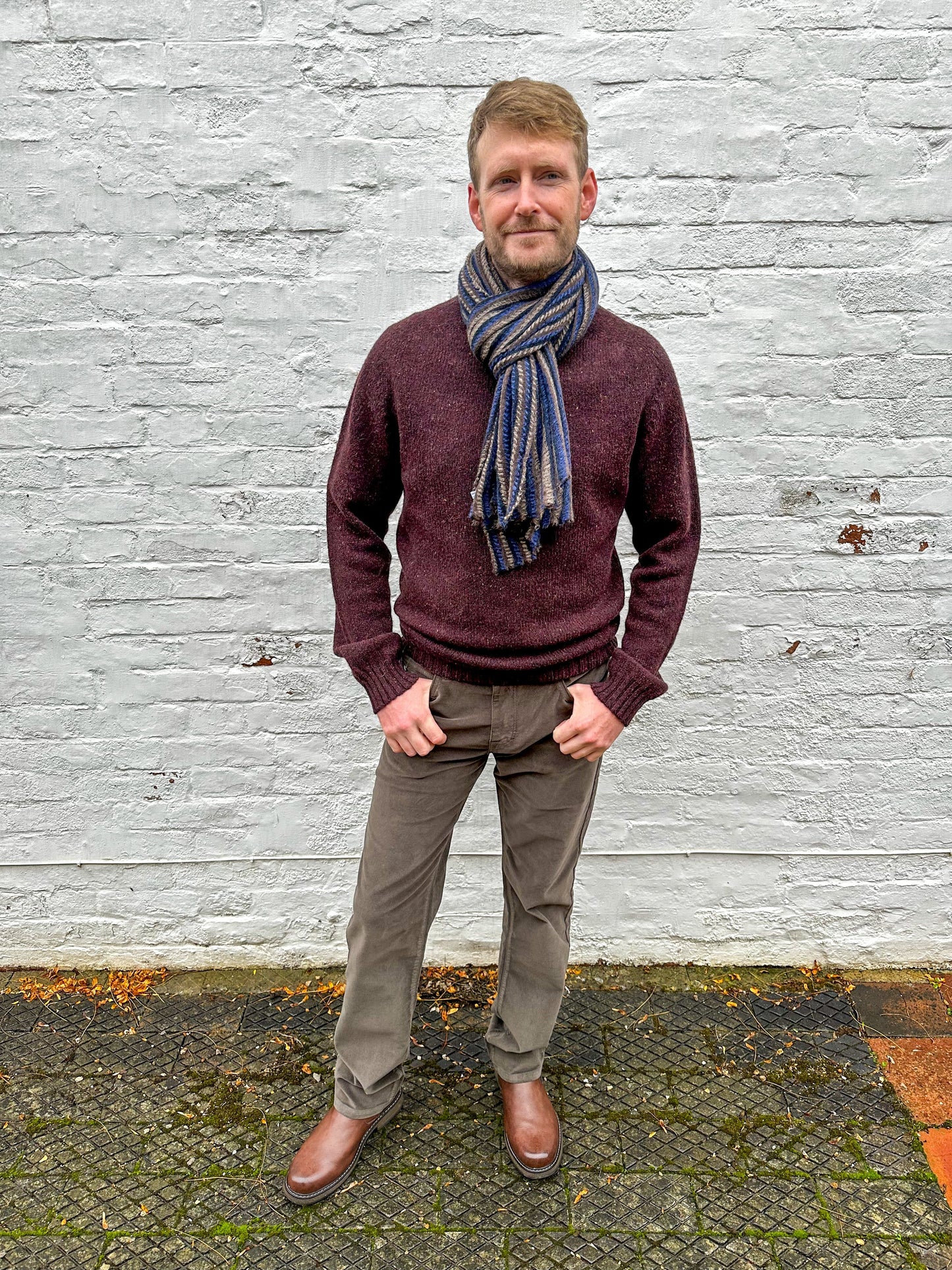 SAND - Mens Mens Trousers Burton Velvet Trousers in Dark Brown