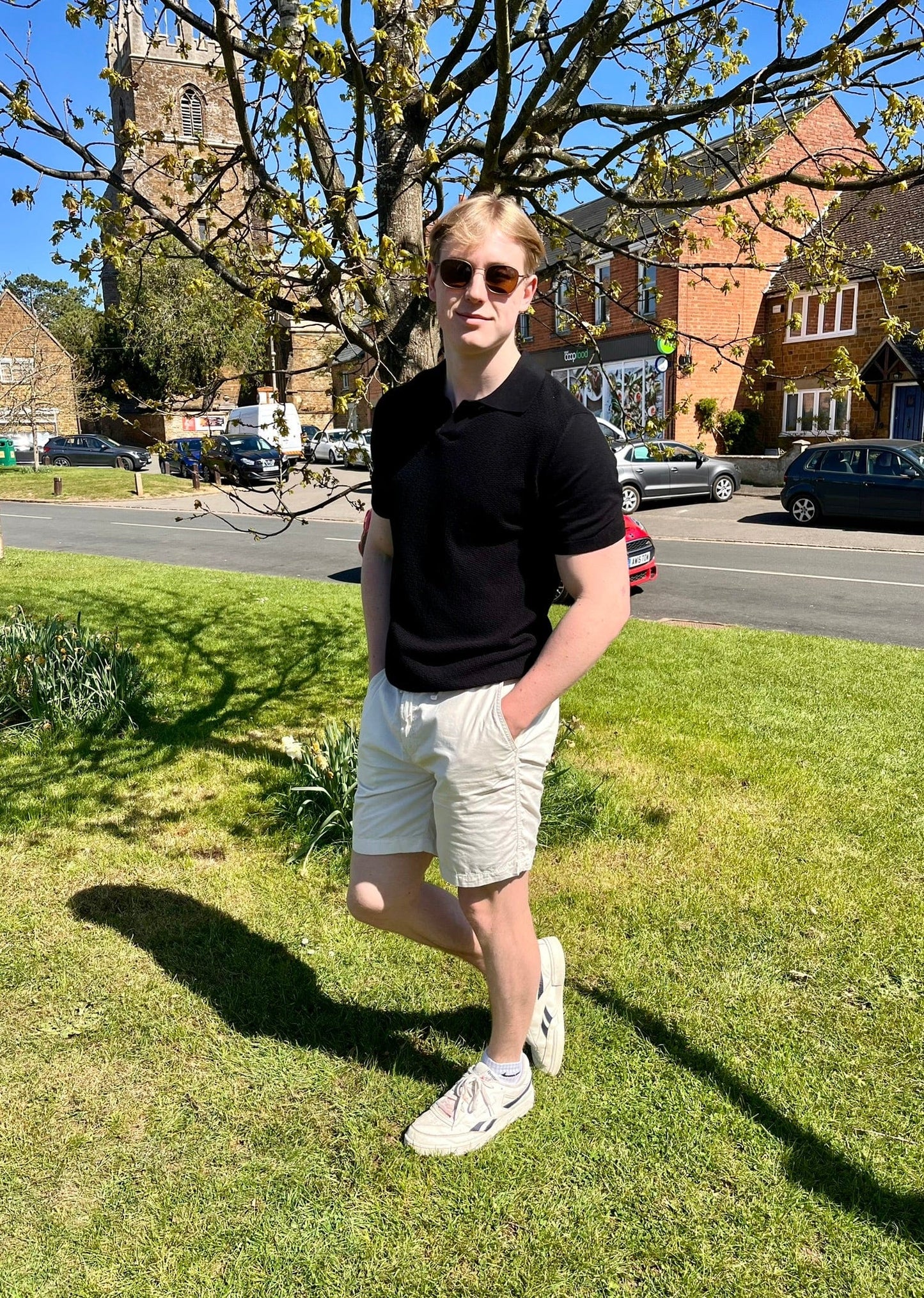 SAND - Mens Spring Knit Tee in Black