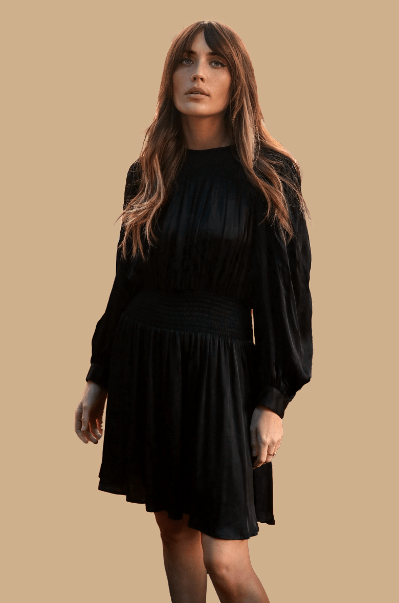 Silkwood Dolly Dress in Black – NELLIE&DOVE