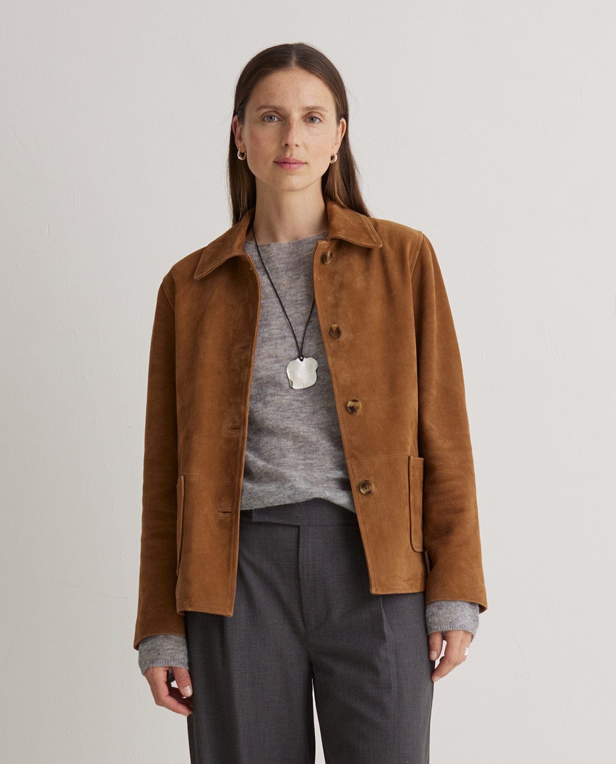 Yerse JACKET The Suede Jacket in Tierra