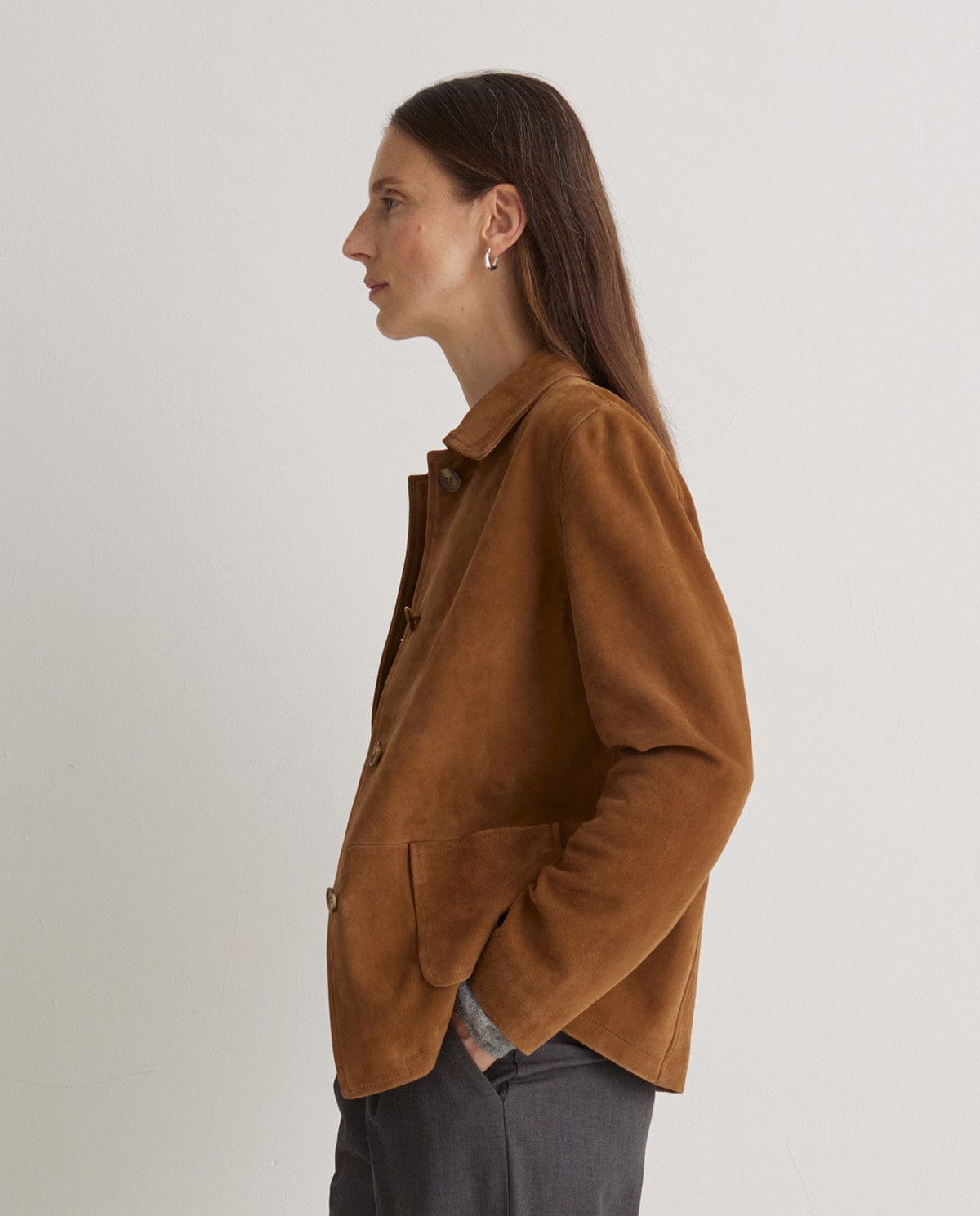 Yerse JACKET The Suede Jacket in Tierra