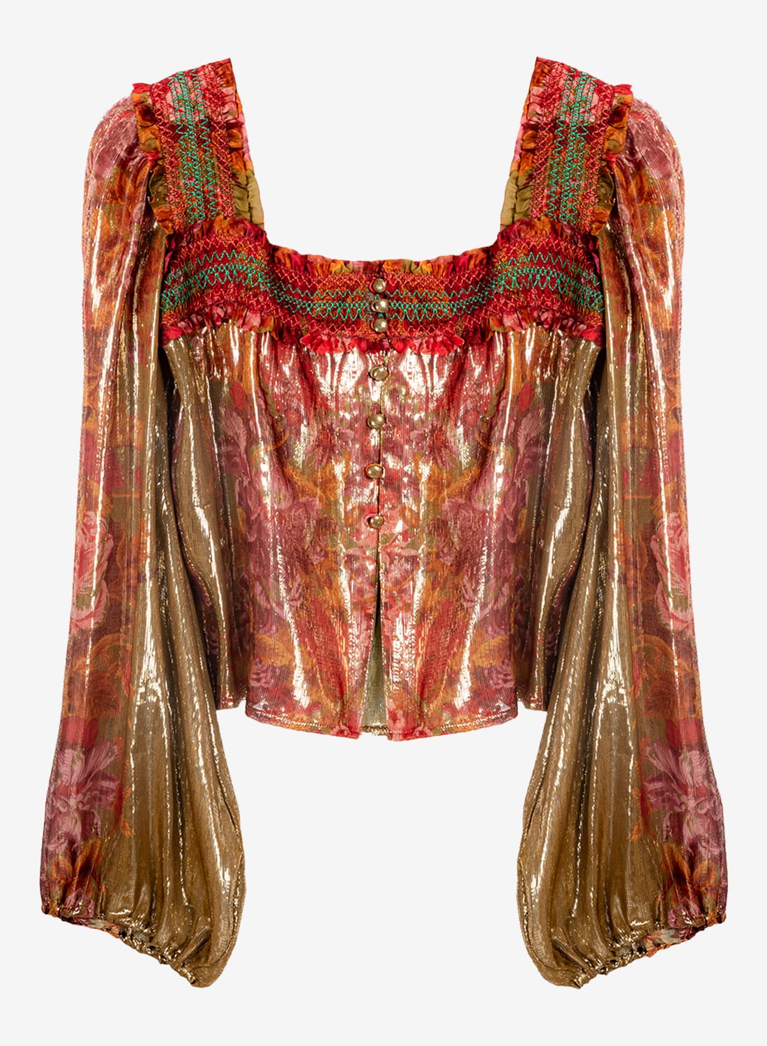 Aurora Metallic Silk Top
