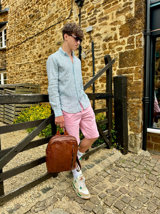 Cashmere Touch Dolan Shorts in Pink