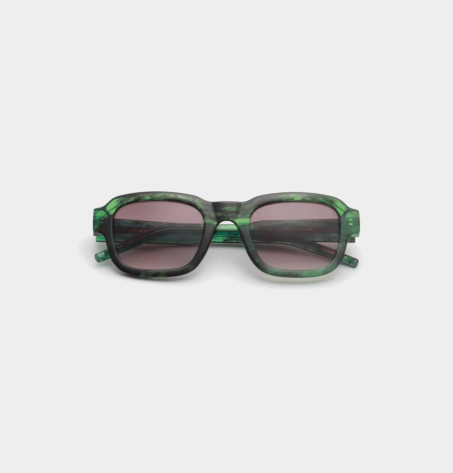 A.Kjaerbede Green Marble Transparent Halo Sunglasses