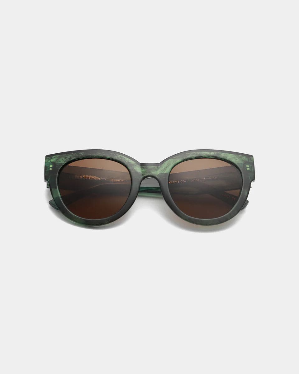 A.Kjaerbede Green Marble Transparent Lilly Sunglasses