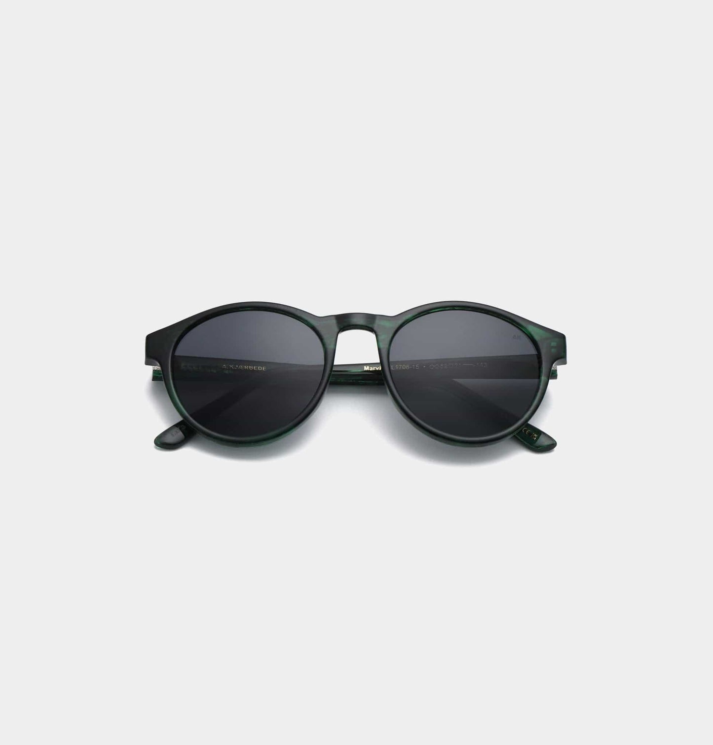 A.Kjaerbede Green Marble Transparent Marvin Sunglasses
