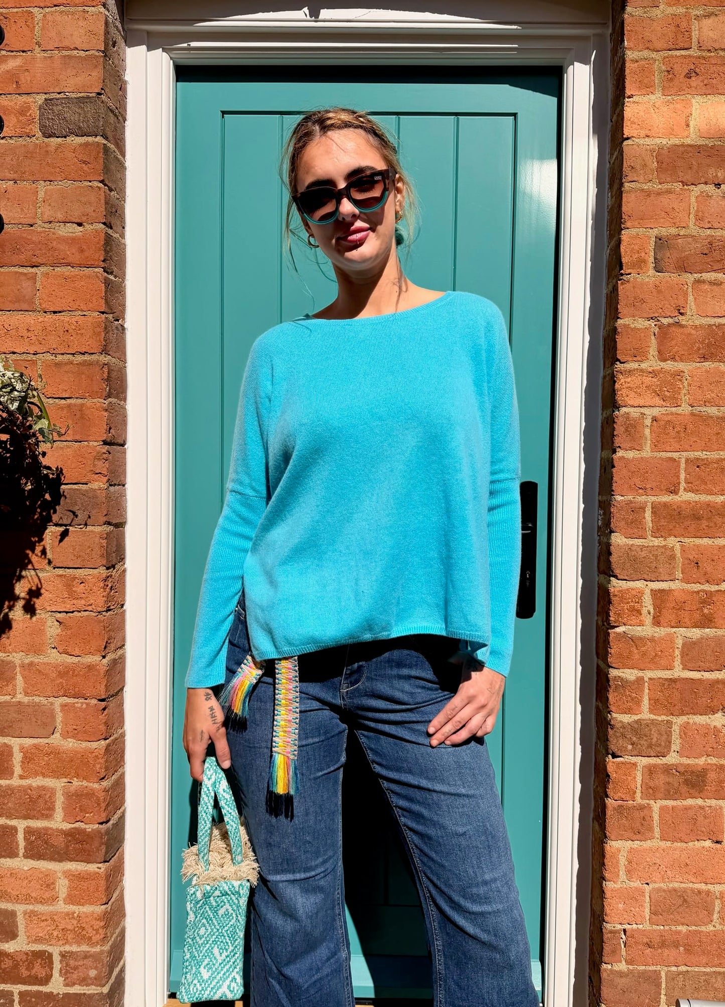 Absolut Cashmere Knitwear Astrid Jumper in Turquoise