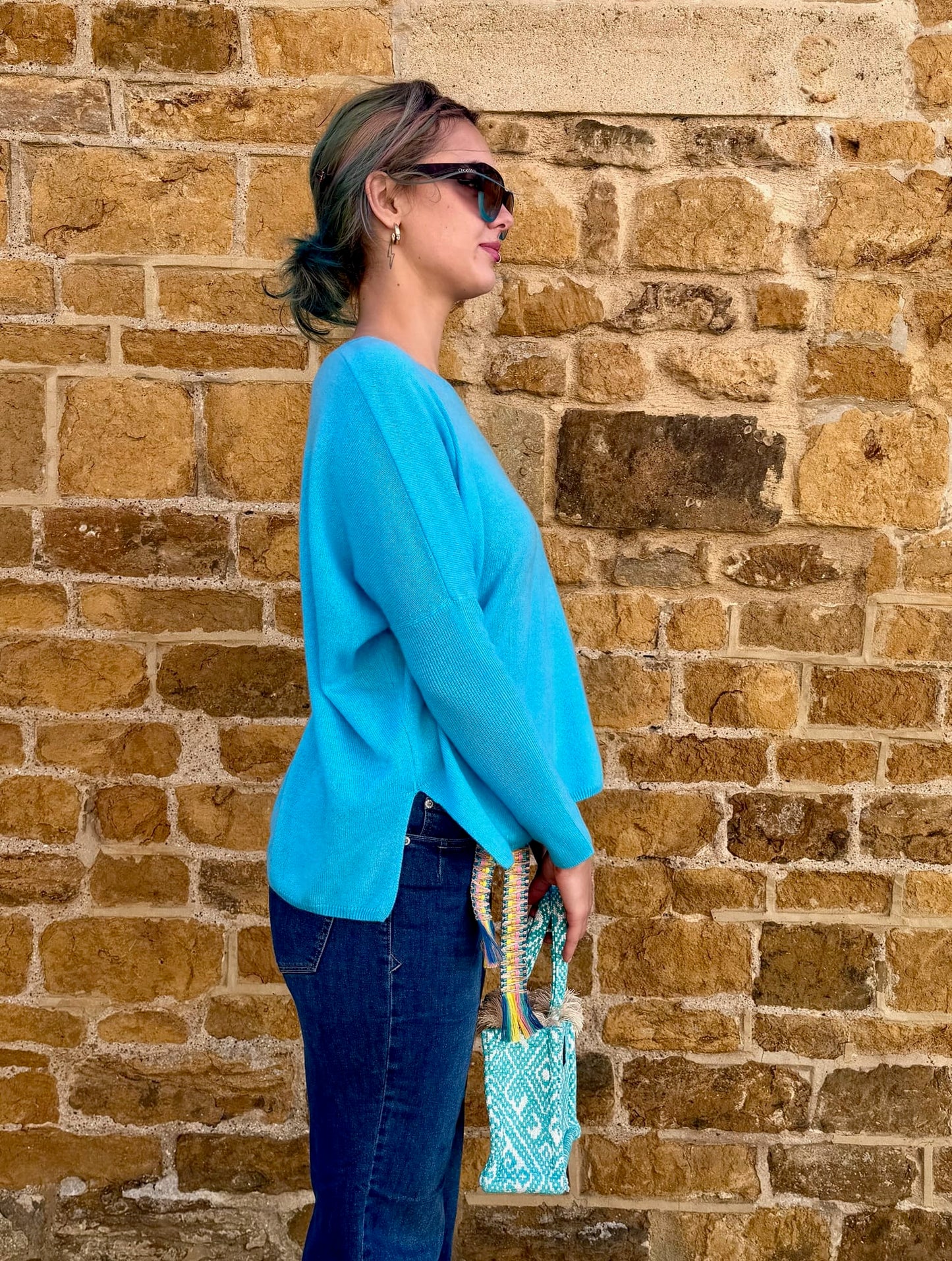 Absolut Cashmere Knitwear Astrid Jumper in Turquoise