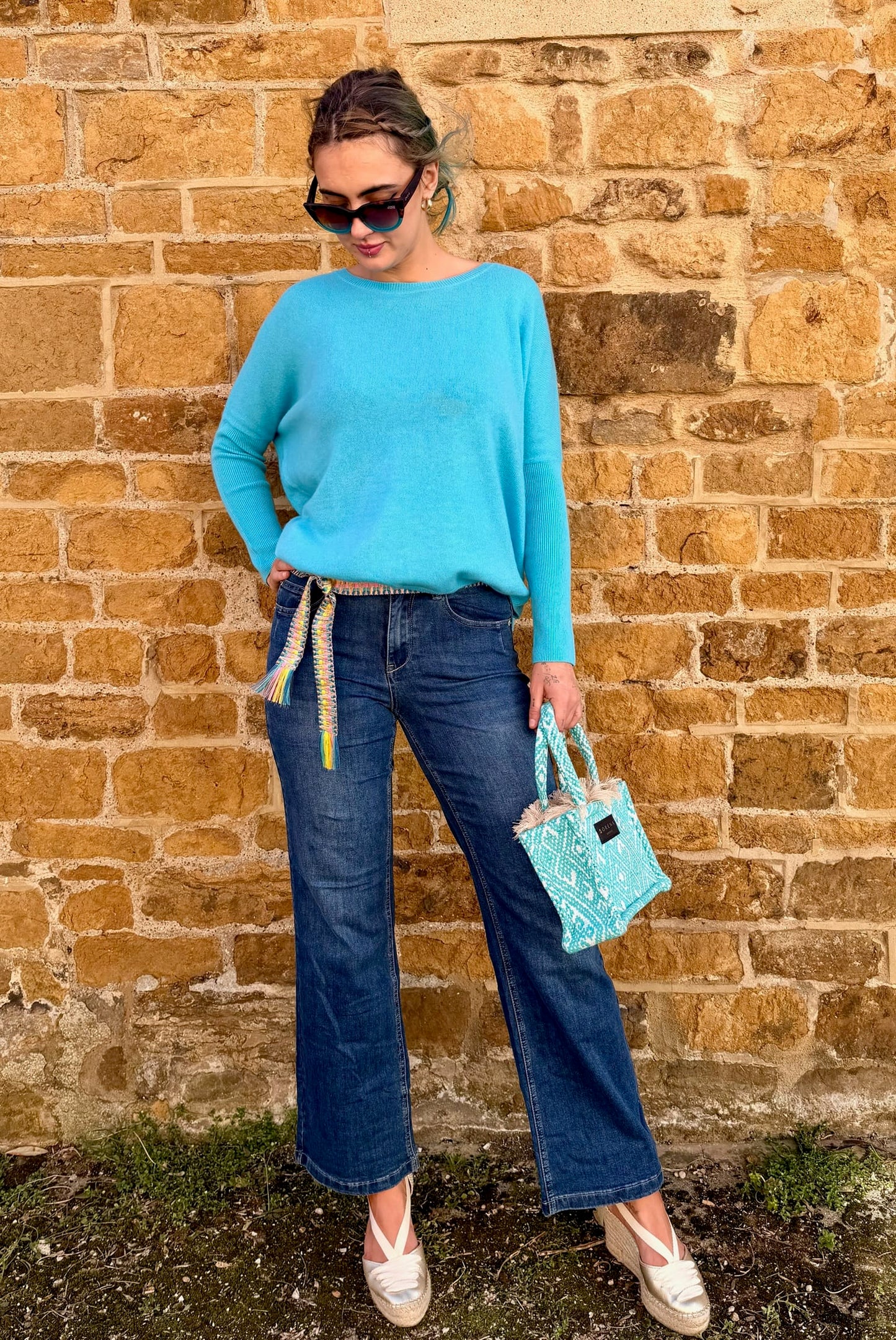 Absolut Cashmere Knitwear Astrid Jumper in Turquoise