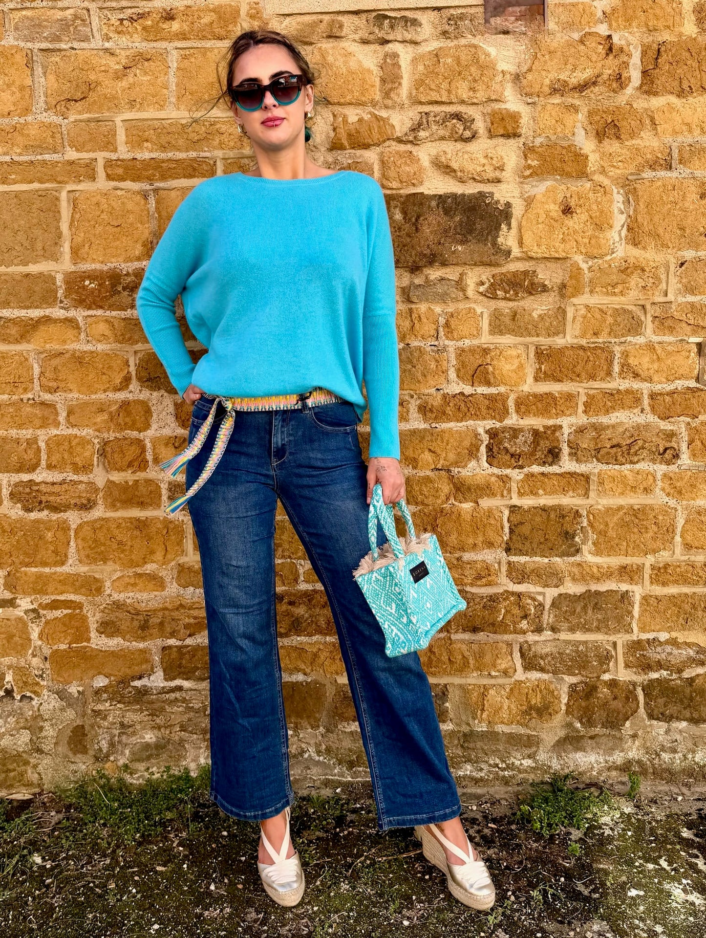 Absolut Cashmere Knitwear Astrid Jumper in Turquoise