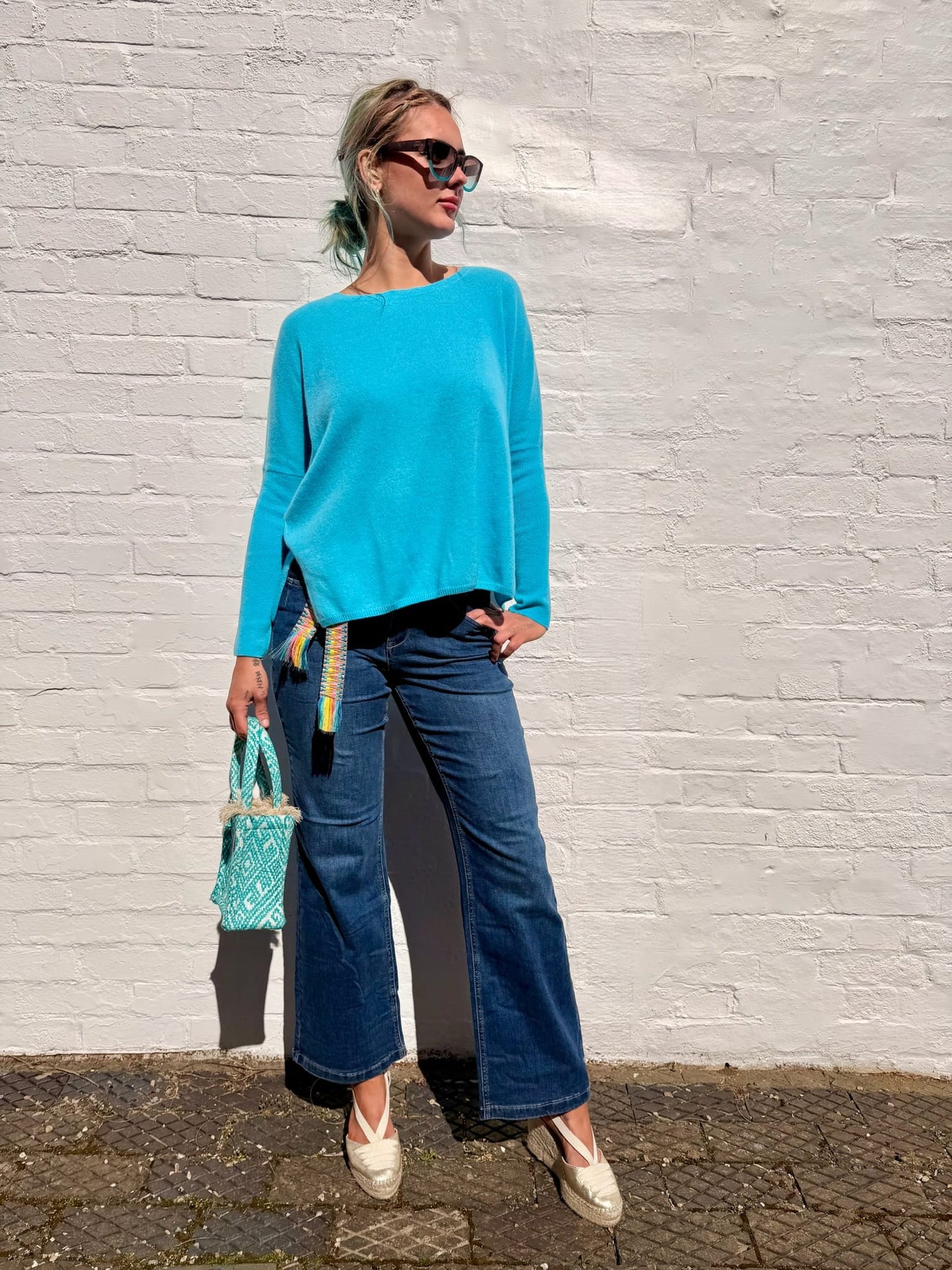 Absolut Cashmere Knitwear Astrid Jumper in Turquoise