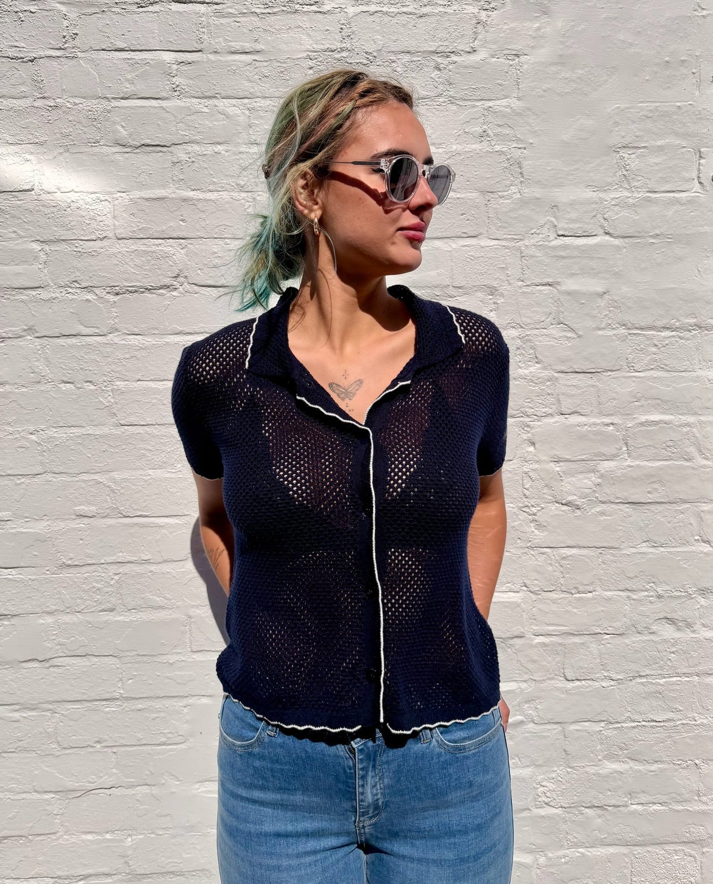 Absolut Cashmere Knitwear Molly Cardigan in Navy