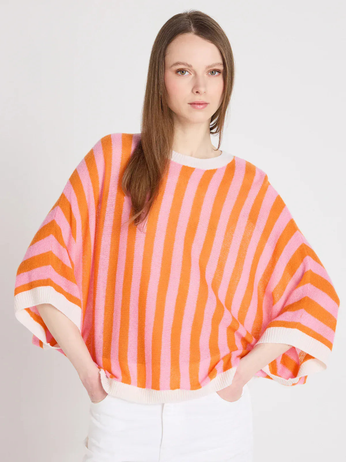 Absolut Cashmere Knitwear Netti Brushed Cashmere Jumper in Sherbet