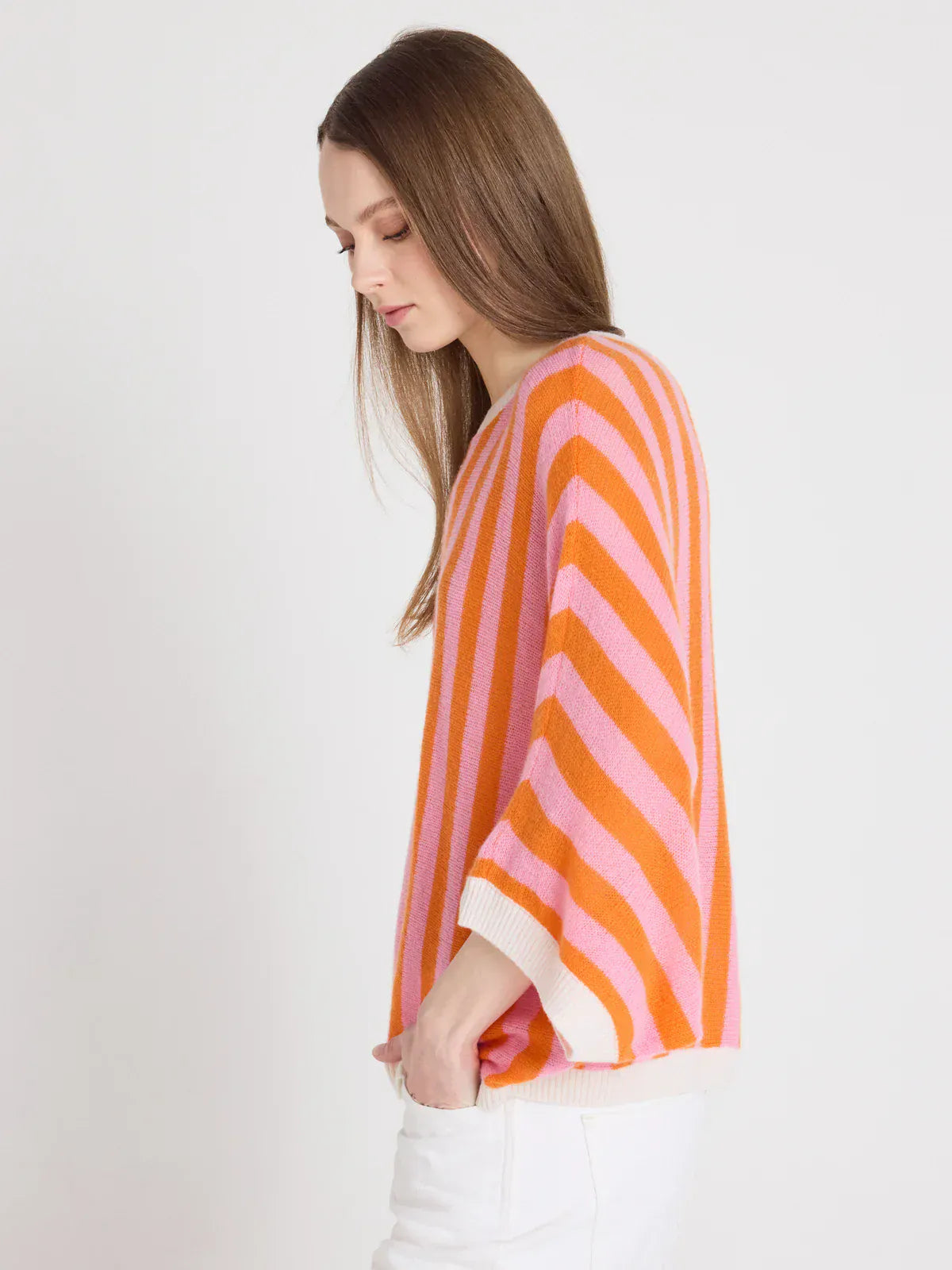 Absolut Cashmere Knitwear Netti Brushed Cashmere Jumper in Sherbet