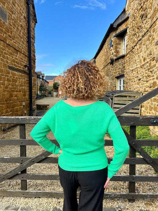 Absolut Cashmere Knitwear Noemi Cashmere Jumper in Electric Lime