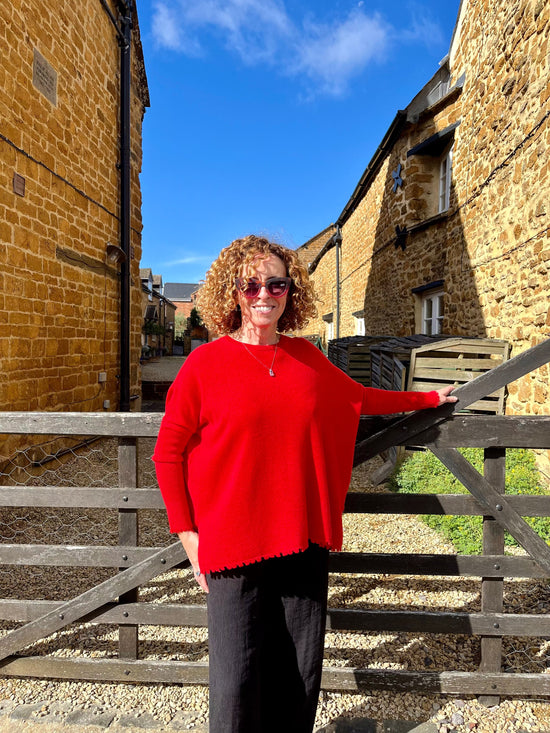 Absolut Cashmere Knitwear Ofelia Cashmere Jumper in Poppy Red