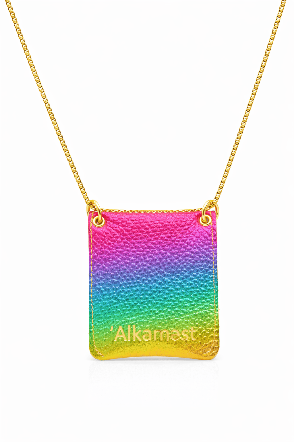 'Alkemest Party Accessory – Leather Boob pouch – Statement accessory: Gold