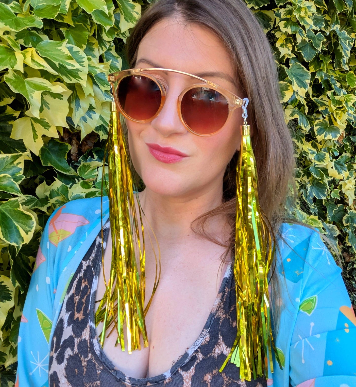 All The Discos Glasses Tassels: Silver