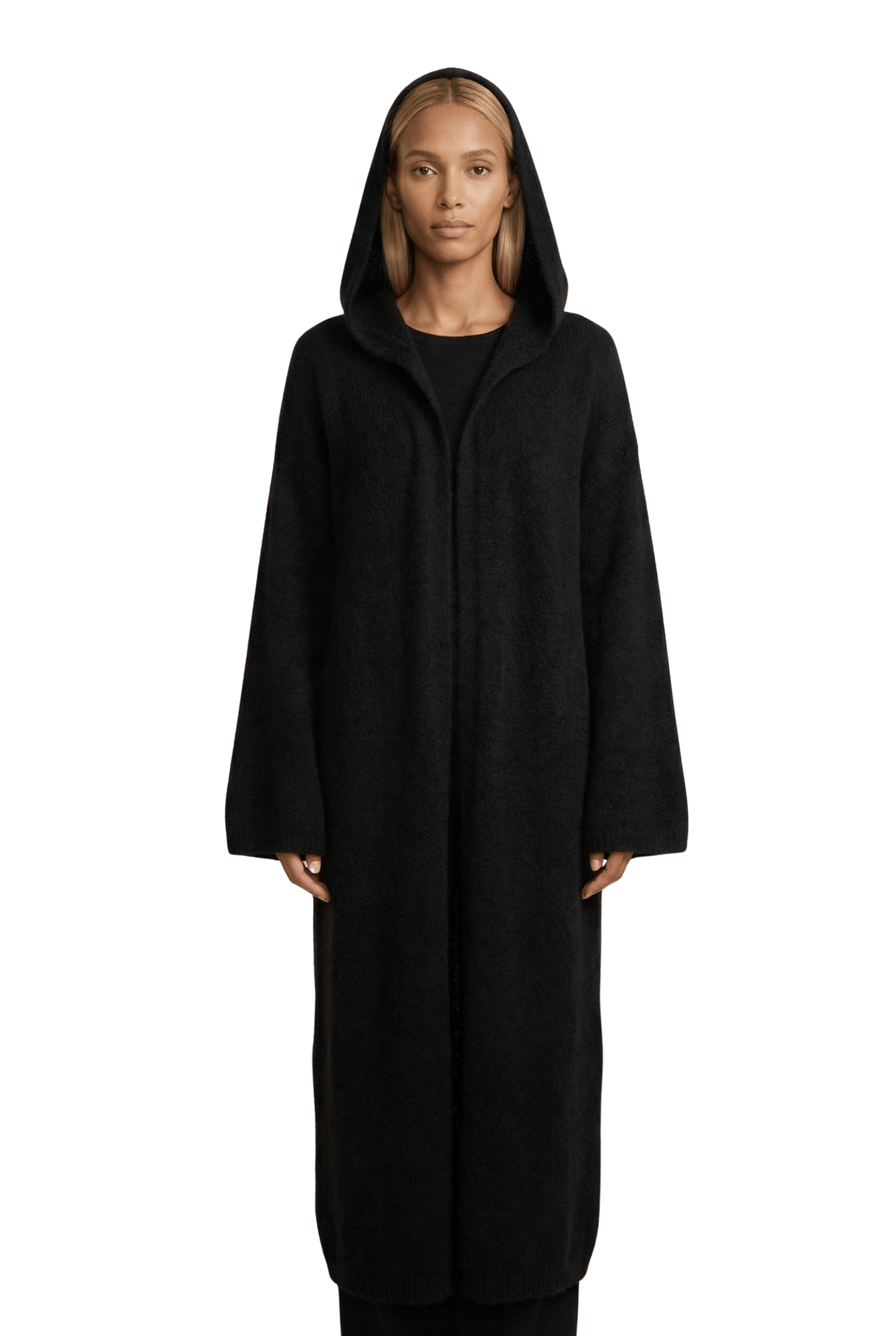 American Dreams Knitwear June Alpaca Cardigan with Hood in Black
