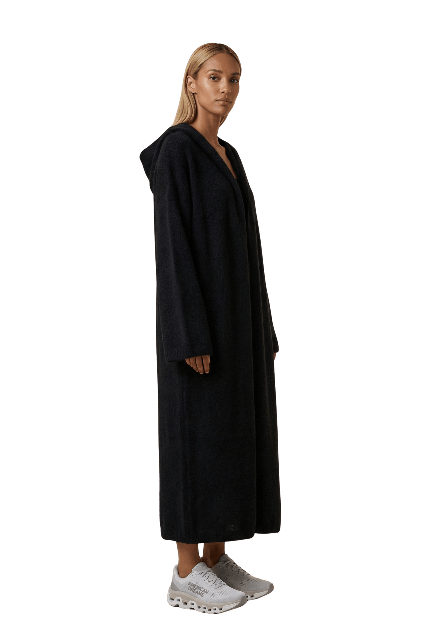 American Dreams Knitwear June Alpaca Cardigan with Hood in Black