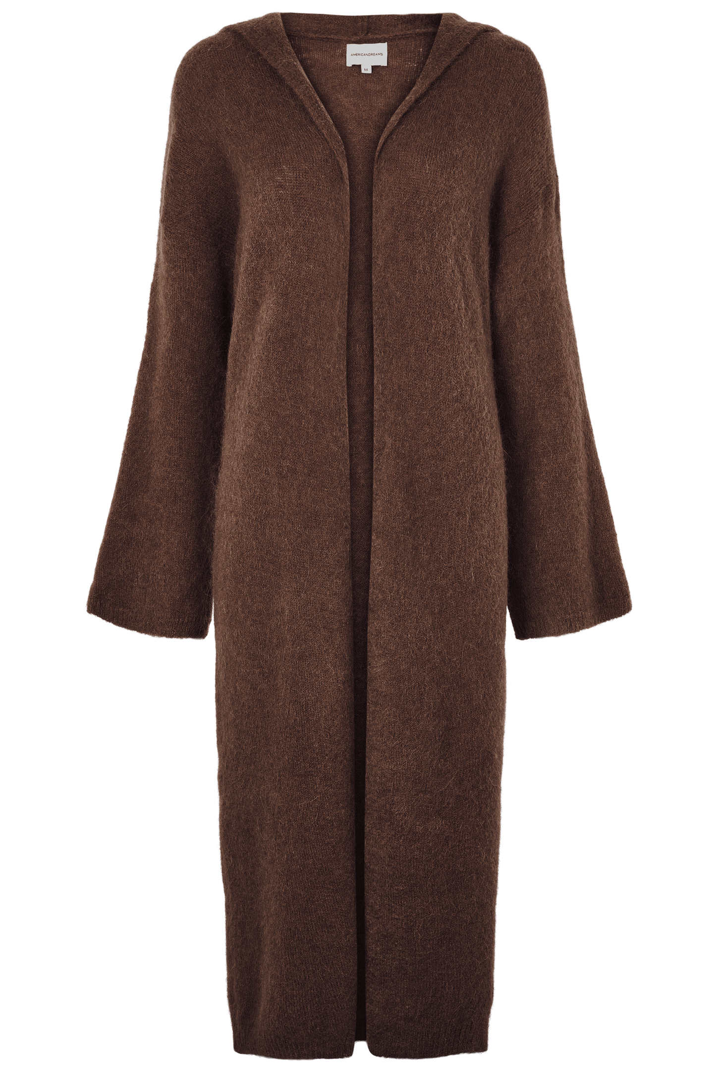 American Dreams Knitwear June Alpaca Cardigan with Hood in Cocoa Brown