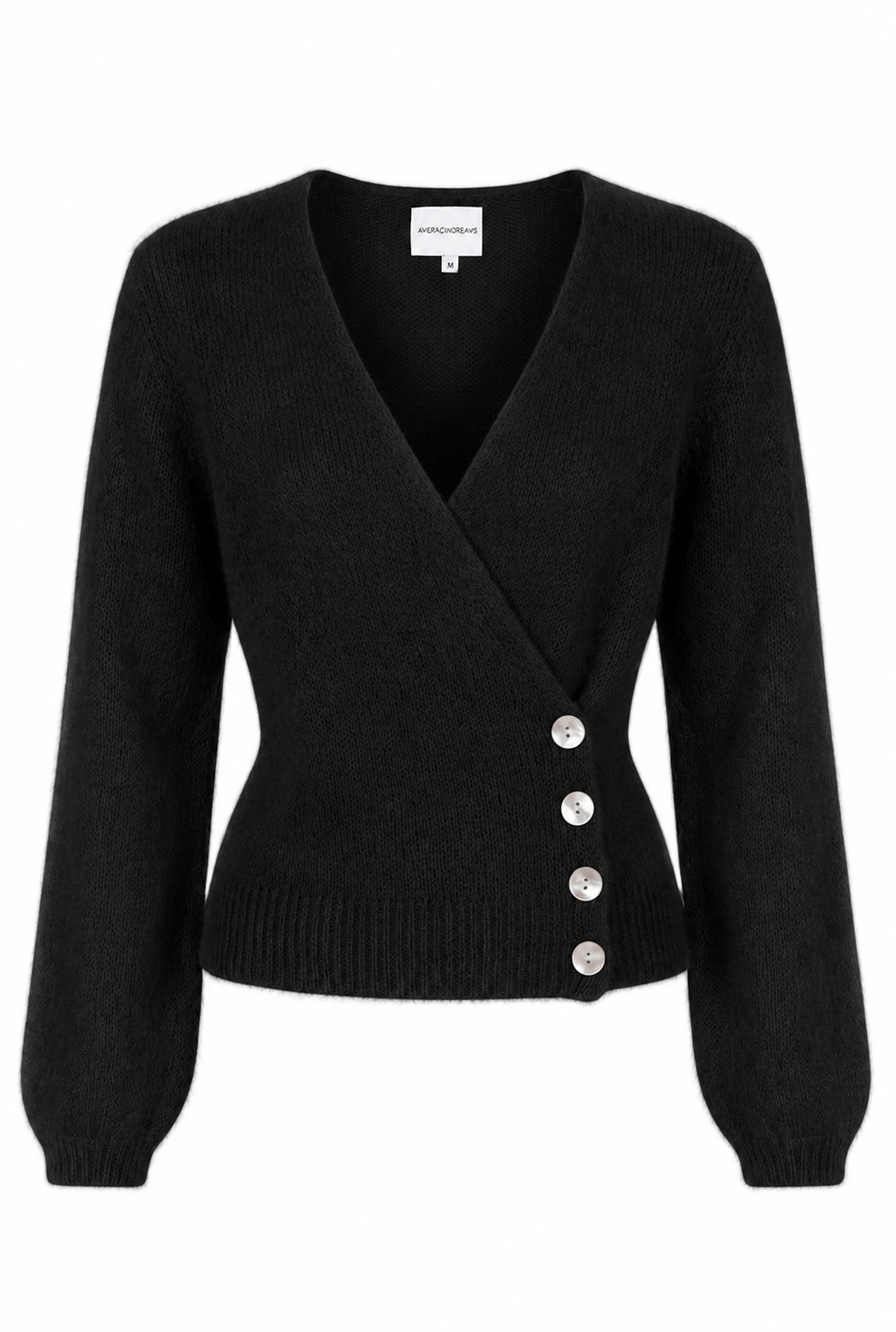 American Dreams Knitwear Mariya Wrap Cardigan Black