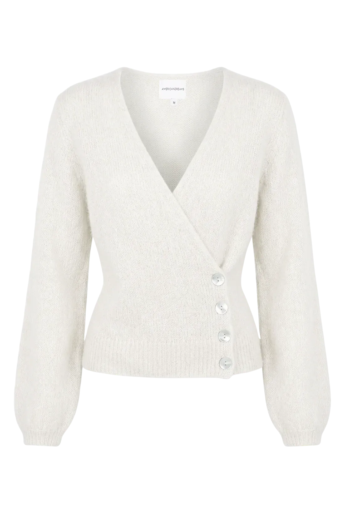 American Dreams Knitwear Mariya Wrap Cardigan Ivory