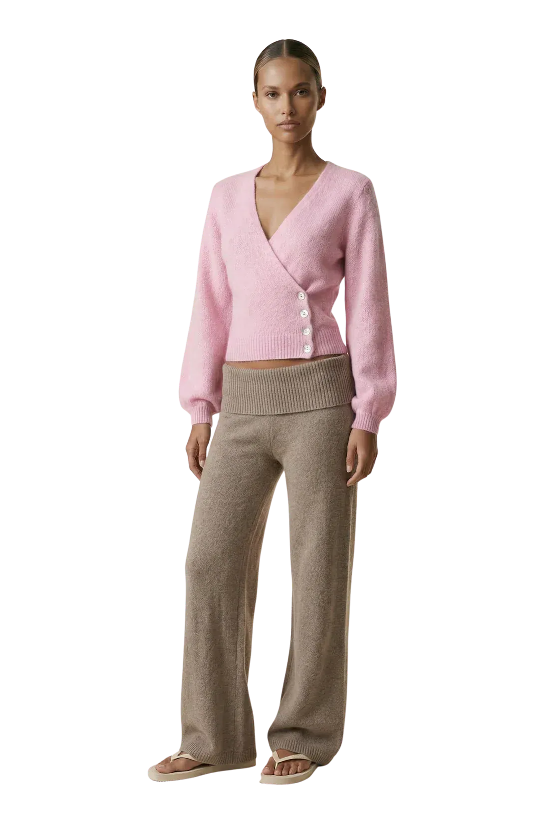 American Dreams Knitwear Mariya Wrap Cardigan Soft Berry