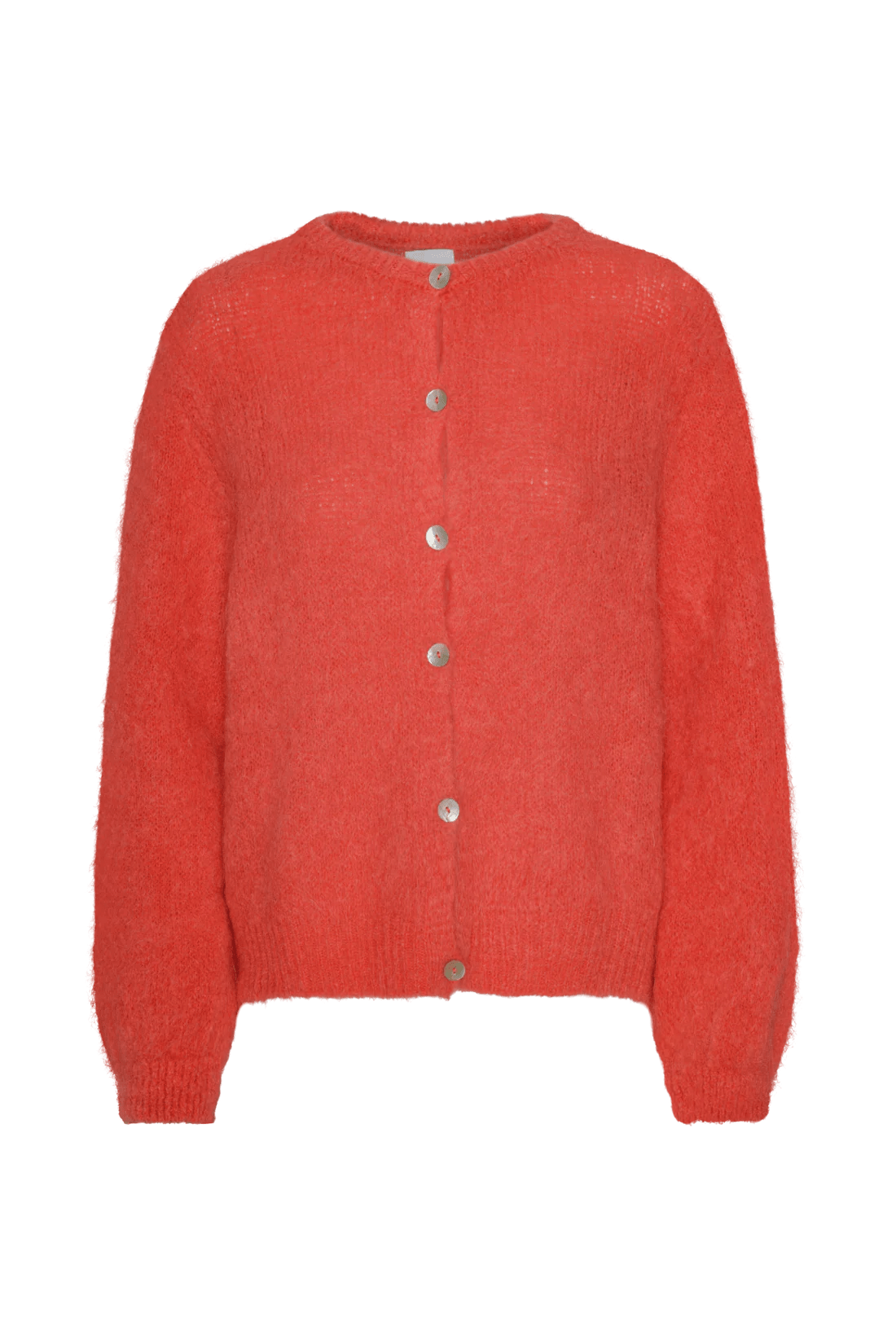 AmericanDreams Knitwear Susan Alpaca Cardigan in Coral Red