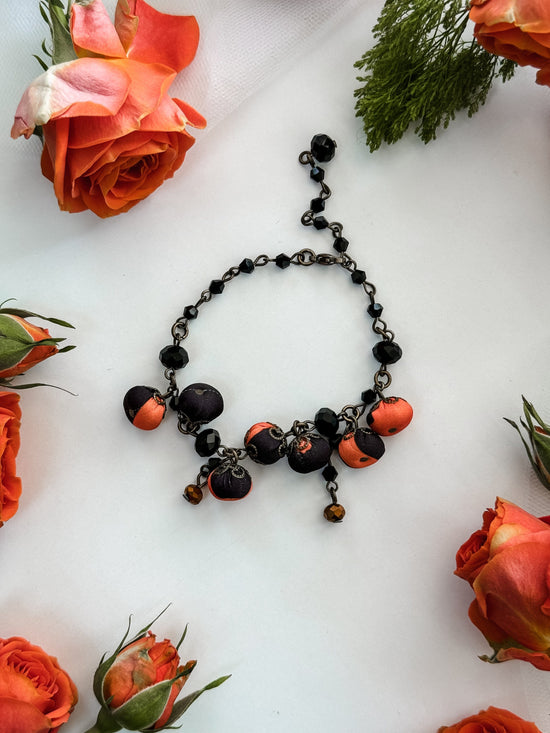 Ana Popova Bracelets BRACELET Nora Bracelet in Orange & Black