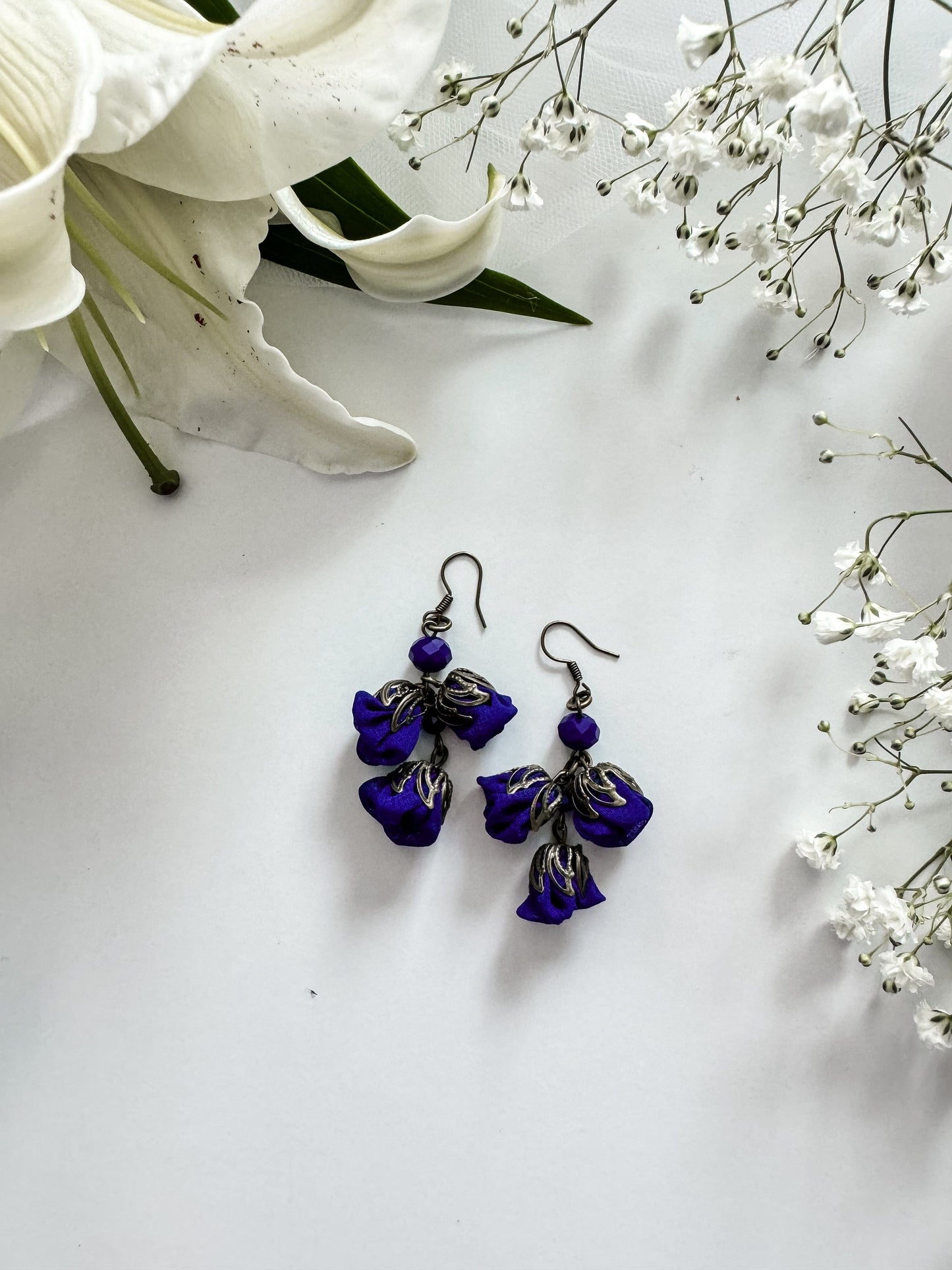 Ana Popova Earrings EARRINGS Yasmine Earrings in Indigo