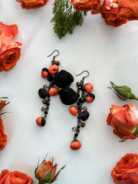 Ana Popova Earrings Kylie Earrings in Orange & Black