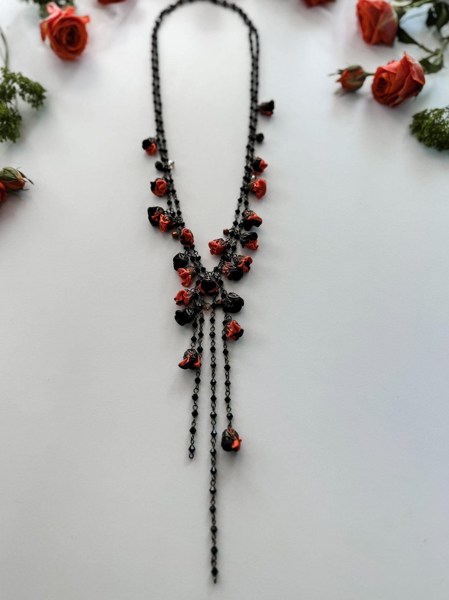 Ana Popova Necklaces Catarina Necklace in Orange Black