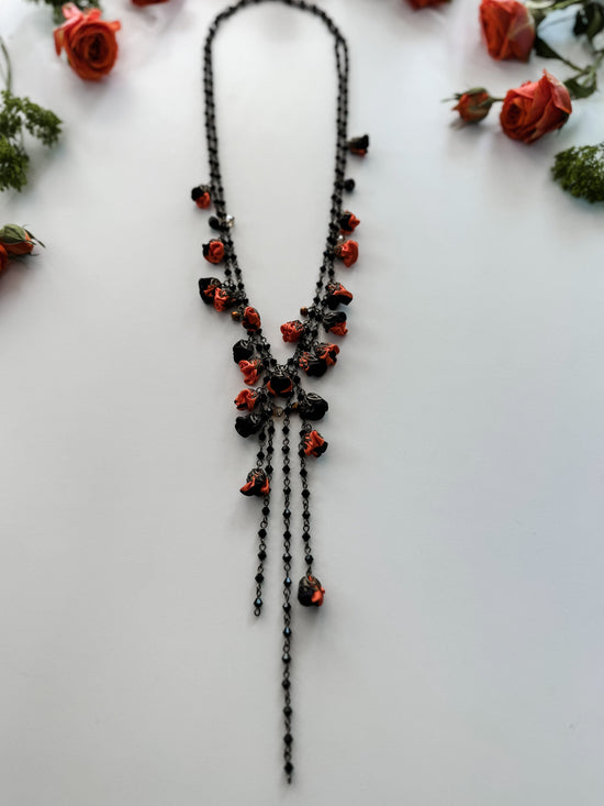 Ana Popova Necklaces Catarina Necklace in Orange Black