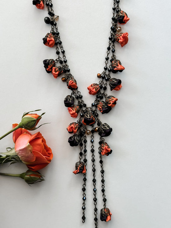 Ana Popova Necklaces Catarina Necklace in Orange Black