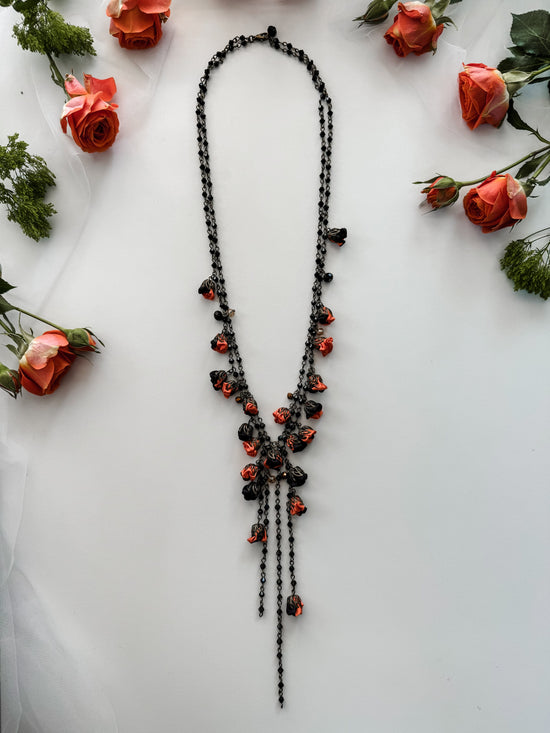 Ana Popova Necklaces Catarina Necklace in Orange Black