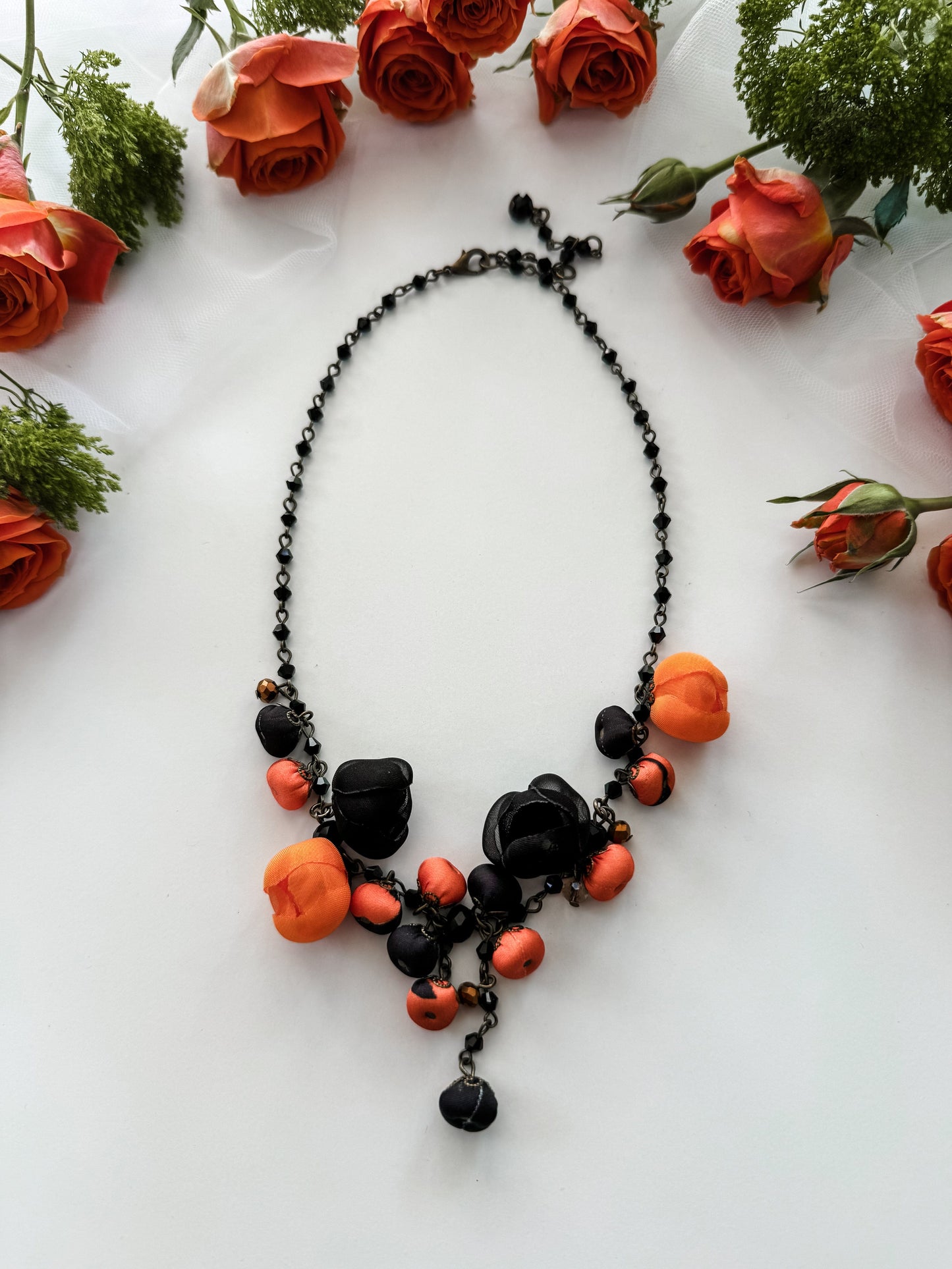 Ana Popova Necklaces Kylie Necklace in Orange Black