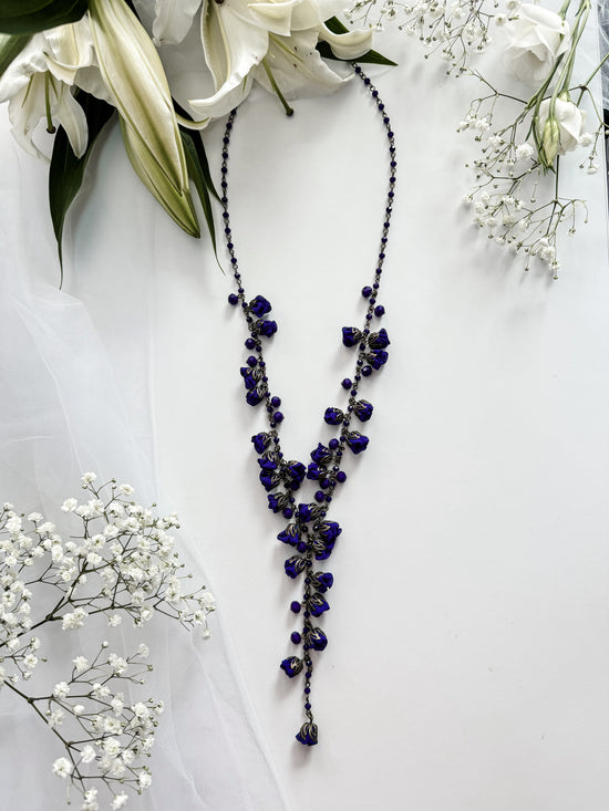 Ana Popova Necklaces NECKLACE Carmelita Necklace in Indigo