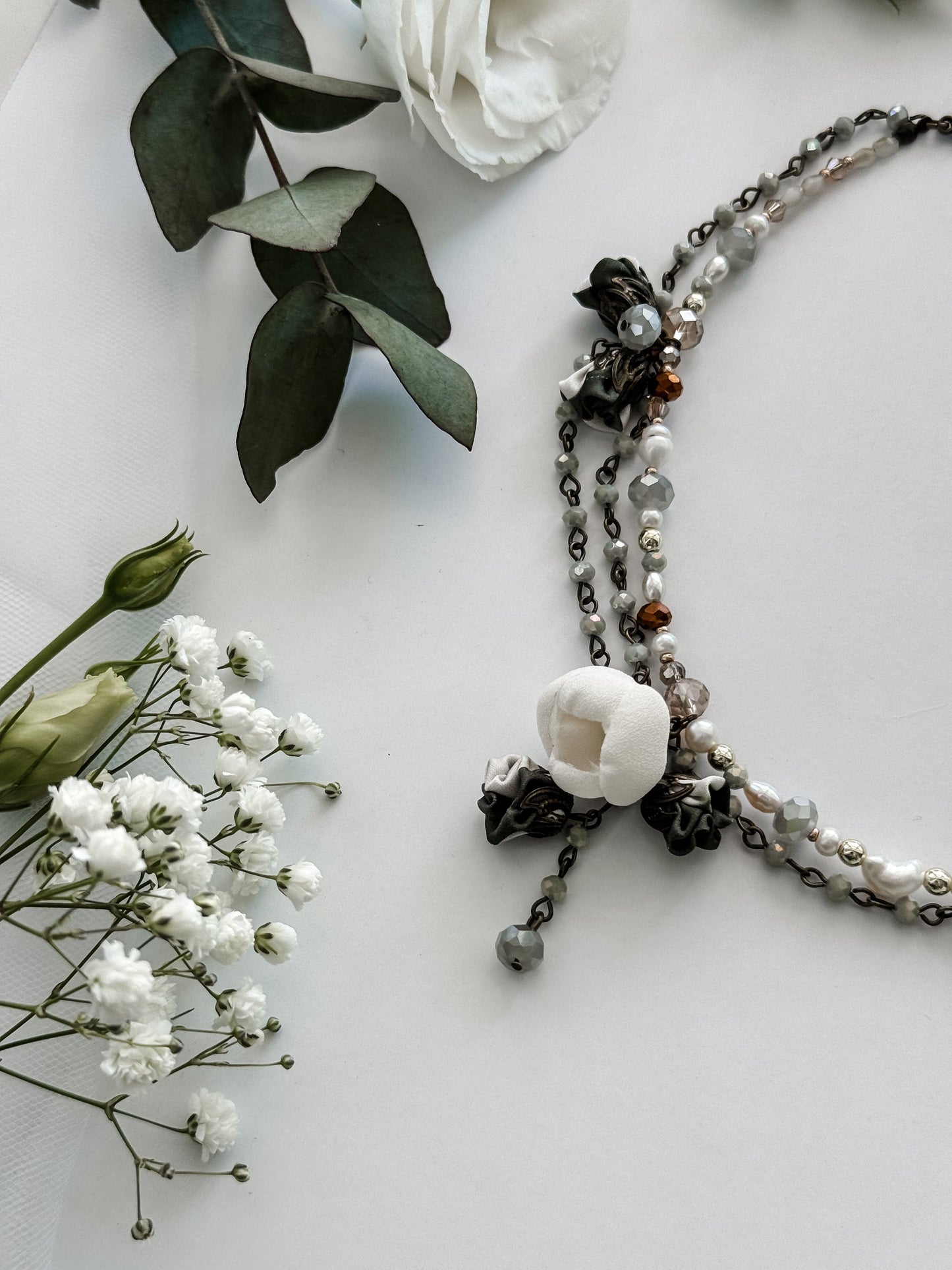 Ana Popova Necklaces NECKLACE Juliette Necklace in Olive Tree