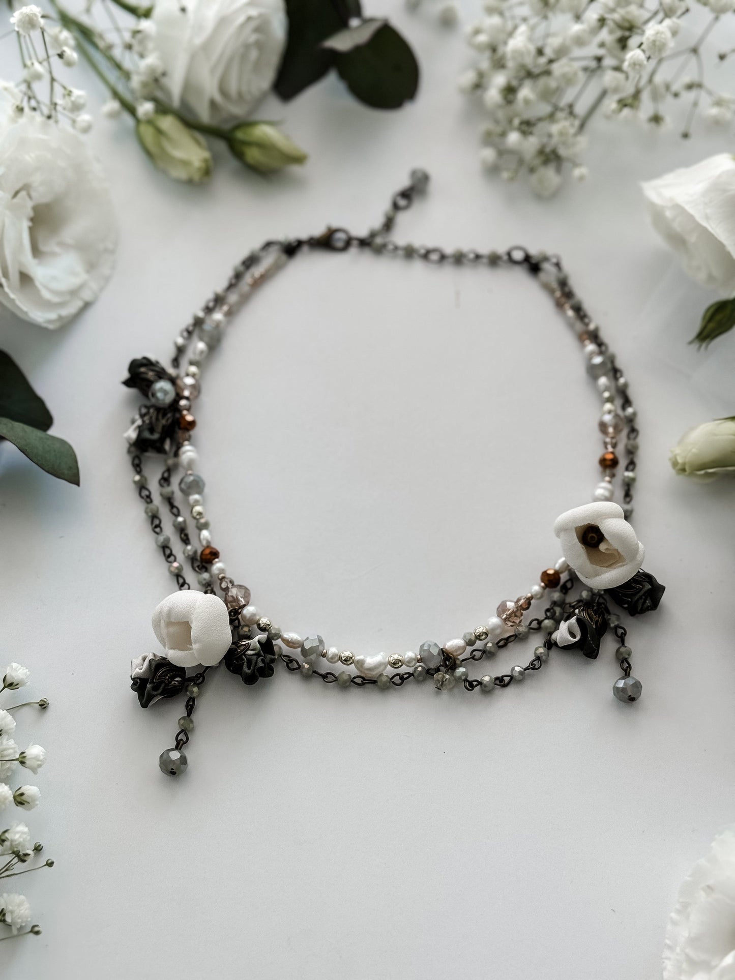 Ana Popova Necklaces NECKLACE Juliette Necklace in Olive Tree