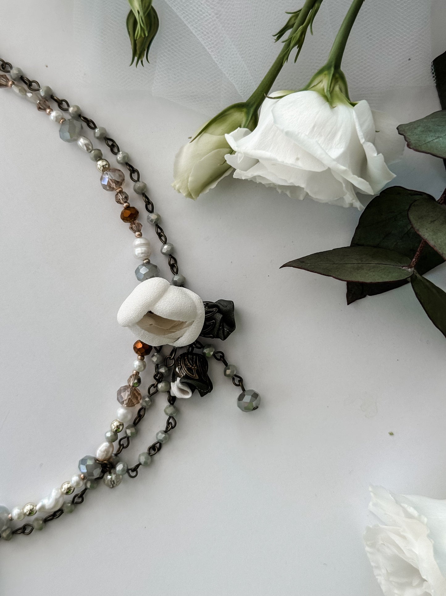 Ana Popova Necklaces NECKLACE Juliette Necklace in Olive Tree