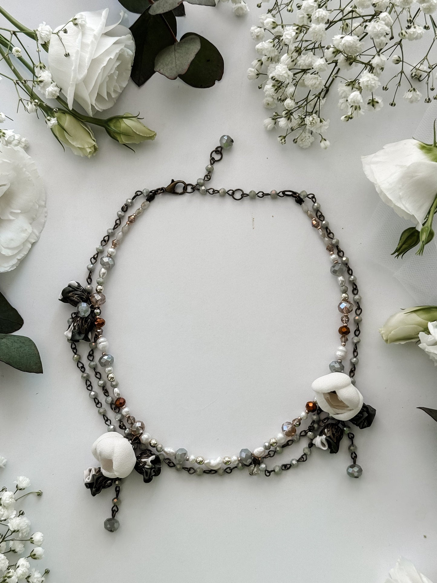 Ana Popova Necklaces NECKLACE Juliette Necklace in Olive Tree