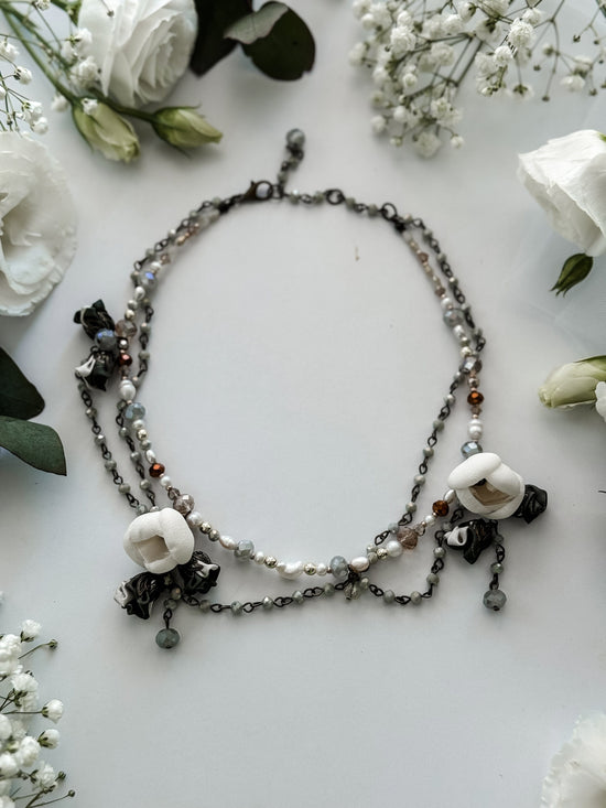 Ana Popova Necklaces NECKLACE Juliette Necklace in Olive Tree