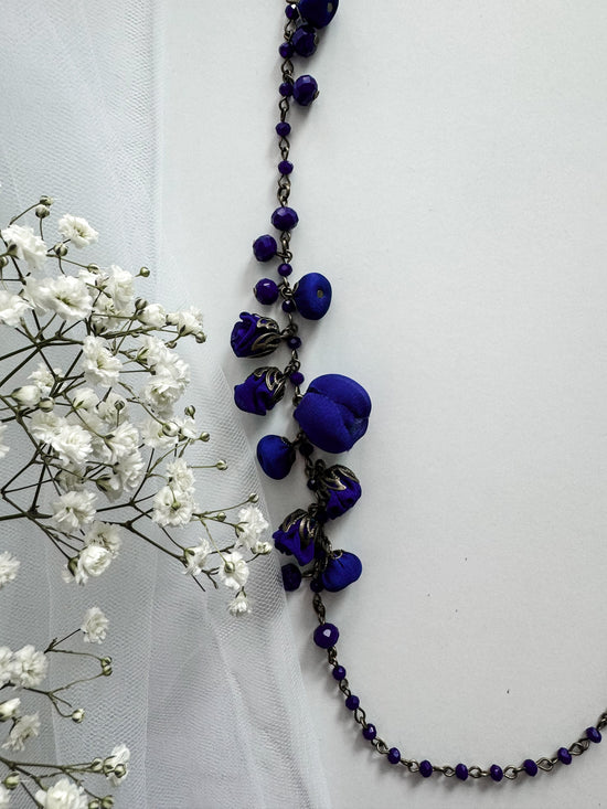 Ana Popova Necklaces NECKLACE Samantha Necklace in Indigo