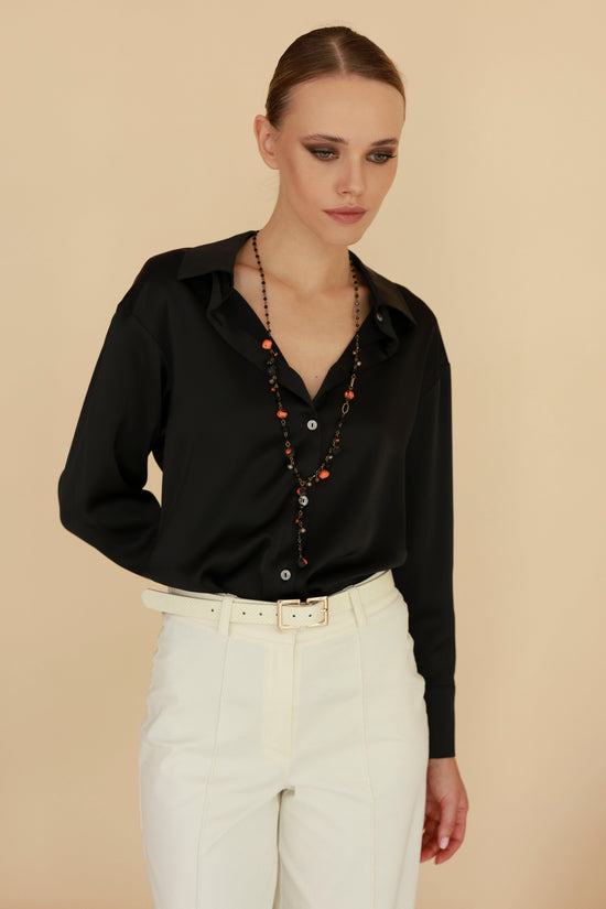 Ana Popova Necklaces Sarah Necklace in Orange Black